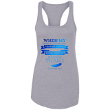 Bible Verses Ladies Ideal Racerback Tank - "Psalm 61:2" Design 13 - Meditate Healing Christian Store