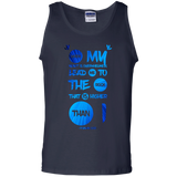 Bible Verse Men 100% Cotton Tank Top - "Psalm 61:2" Design 9 - Meditate Healing Christian Store