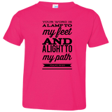 Bible Verse Toddler Jersey T-Shirt - "Psalm 119:105" Design 15 (Black Font) - Meditate Healing Christian Store