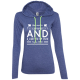 Bible Verse Ladies' Long Sleeve T-Shirt Hoodie - "Psalm 119:105" Design 14 (White Font) - Meditate Healing Christian Store