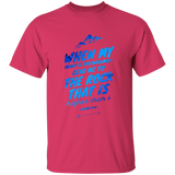 Bible Verse Men 5.3 oz. T-Shirt - "Psalm 61:2" Design 14 - Meditate Healing Christian Store