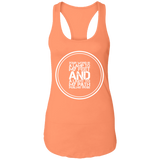 Bible Verse Ladies Ideal Racerback Tank - "Psalm 119:105" Design 8 (White Font) - Meditate Healing Christian Store