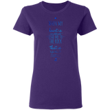 Bible Verses Ladies' 5.3 oz. T-Shirt - "Psalm 61:2" Design 3 - Meditate Healing Christian Store