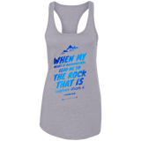 Bible Verses Ladies Ideal Racerback Tank - "Psalm 61:2" Design 14 - Meditate Healing Christian Store