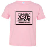 Bible Verse Toddler Jersey T-Shirt - "Psalm 119:105" Design 13 (Black Font) - Meditate Healing Christian Store
