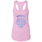 Bible Verses Ladies Ideal Racerback Tank - "Psalm 61:2" Design 17 - Meditate Healing Christian Store