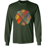 Bible Verse Long Sleeve Ultra Cotton T-Shirt - "Psalm 73:26" Design 4 - Meditate Healing Christian Store