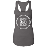 Bible Verse Ladies Ideal Racerback Tank - "Psalm 119:105" Design 8 (White Font) - Meditate Healing Christian Store