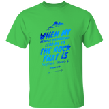 Bible Verse Men 5.3 oz. T-Shirt - "Psalm 61:2" Design 14 - Meditate Healing Christian Store