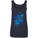 Bible Verses Ladies' 100% Ringspun Cotton Tank Top - "Psalm 61:2" Design 14 - Meditate Healing Christian Store