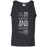 Bible Verse Men 100% Cotton Tank Top - "Psalm 119:105" Design 20 (White Font) - Meditate Healing Christian Store