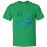Bible Verse Men 5.3 oz. T-Shirt - "Psalm 61:2" Design 7 - Meditate Healing Christian Store