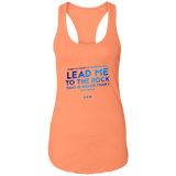 Bible Verses Ladies Ideal Racerback Tank - "Psalm 61:2" Design 12 - Meditate Healing Christian Store