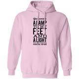 Bible Verse Men G185 Pullover Hoodie 8 oz. - Your Word Is Light To My Path ~Psalm 119:105~ Design 4