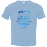 Bible Verse Toddler Jersey T-Shirt - "Psalms 61:2" Design 17 - Meditate Healing Christian Store