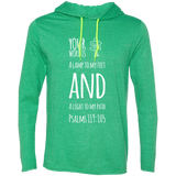 Bible Verse Men Long Sleeve T-Shirt Hoodie - "Psalm 119:105" Design 19 (White Font) - Meditate Healing Christian Store