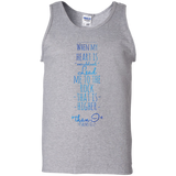 Bible Verse Men 100% Cotton Tank Top - "Psalm 61:2" Design 2 - Meditate Healing Christian Store