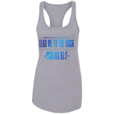 Bible Verses Ladies Ideal Racerback Tank - "Psalm 61:2" Design 4 - Meditate Healing Christian Store