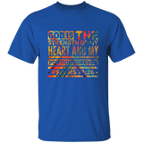 Bible Verse Men 5.3 oz. T-Shirt - "Psalm 73:26" Design 5 - Meditate Healing Christian Store
