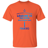 Bible Verse Men 5.3 oz. T-Shirt - "Psalm 61:2" Design 1 - Meditate Healing Christian Store