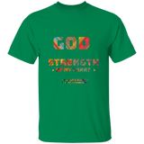 Bible Verse Men 5.3 oz. T-Shirt - "Psalm 73:26" Design 11 - Meditate Healing Christian Store