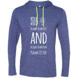 Bible Verse Men Long Sleeve T-Shirt Hoodie - "Psalm 119:105" Design 19 (White Font) - Meditate Healing Christian Store