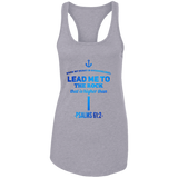 Bible Verses Ladies Ideal Racerback Tank - "Psalm 61:2" Design 1 - Meditate Healing Christian Store