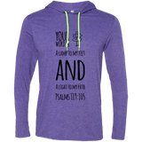 Bible Verse Men Long Sleeve T-Shirt Hoodie - "Psalm 119:105" Design 19 (Black Font) - Meditate Healing Christian Store