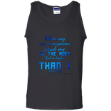 Bible Verse Men 100% Cotton Tank Top - "Psalm 61:2" Design 6 - Meditate Healing Christian Store