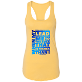 Bible Verses Ladies Ideal Racerback Tank - "Psalm 61:2" Design 20 - Meditate Healing Christian Store