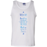 Bible Verse Men 100% Cotton Tank Top - "Psalm 61:2" Design 3 - Meditate Healing Christian Store
