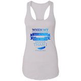 Bible Verses Ladies Ideal Racerback Tank - "Psalm 61:2" Design 13 - Meditate Healing Christian Store