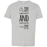 Bible Verse Toddler Jersey T-Shirt - "Psalm 119:105" Design 20 (Black Font) - Meditate Healing Christian Store