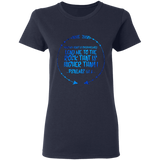 Bible Verses Ladies' 5.3 oz. T-Shirt - "Psalm 61:2" Design 8 - Meditate Healing Christian Store