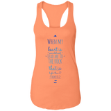 Bible Verses Ladies Ideal Racerback Tank - "Psalm 61:2" Design 3 - Meditate Healing Christian Store