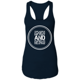 Bible Verse Ladies Ideal Racerback Tank - "Psalm 119:105" Design 8 (White Font) - Meditate Healing Christian Store