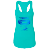 Bible Verses Ladies Ideal Racerback Tank - "Psalm 61:2" Design 13 - Meditate Healing Christian Store