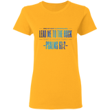 Bible Verses Ladies' 5.3 oz. T-Shirt - "Psalm 61:2" Design 4 - Meditate Healing Christian Store