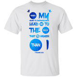 Bible Verse Men 5.3 oz. T-Shirt - "Psalm 61:2" Design 9 - Meditate Healing Christian Store