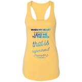 Bible Verses Ladies Ideal Racerback Tank - "Psalm 61:2" Design 18 - Meditate Healing Christian Store
