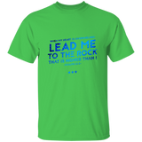 Bible Verse Men 5.3 oz. T-Shirt - "Psalm 61:2" Design 12 - Meditate Healing Christian Store