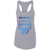 Bible Verses Ladies Ideal Racerback Tank - "Psalm 61:2" Design 5 - Meditate Healing Christian Store