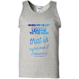 Bible Verse Men 100% Cotton Tank Top - "Psalm 61:2" Design 18 - Meditate Healing Christian Store