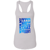 Bible Verses Ladies Ideal Racerback Tank - "Psalm 61:2" Design 20 - Meditate Healing Christian Store