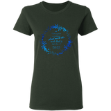 Bible Verses Ladies' 5.3 oz. T-Shirt - "Psalm 61:2" Design 19 - Meditate Healing Christian Store