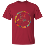 Bible Verse Men 5.3 oz. T-Shirt - "Psalm 73:26" Design 9 - Meditate Healing Christian Store