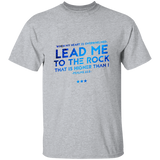 Bible Verse Men 5.3 oz. T-Shirt - "Psalm 61:2" Design 12 - Meditate Healing Christian Store