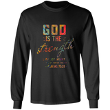 Bible Verse Long Sleeve Ultra Cotton T-Shirt - "Psalm 73:26" Design 6 - Meditate Healing Christian Store