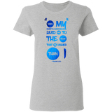 Bible Verses Ladies' 5.3 oz. T-Shirt - "Psalm 61:2" Design 9 - Meditate Healing Christian Store