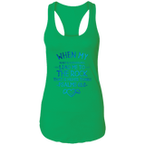 Bible Verses Ladies Ideal Racerback Tank - "Psalm 61:2" Design 17 - Meditate Healing Christian Store